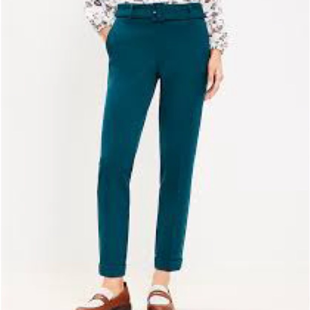 LOFT Blue Ankle Cropped Pants